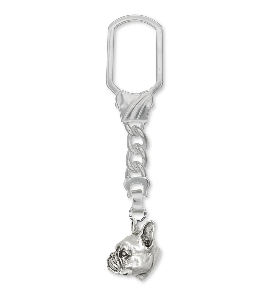 Boston Terrier Charms Boston Terrier Key Ring Sterling Silver Dog Jewelry Boston Terrier jewelry