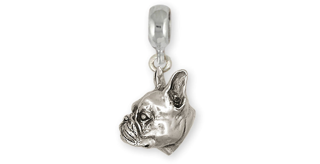 Boston Terrier Charms Boston Terrier Charm Slide Sterling Silver Boston Terrier Jewelry Boston Terrier jewelry