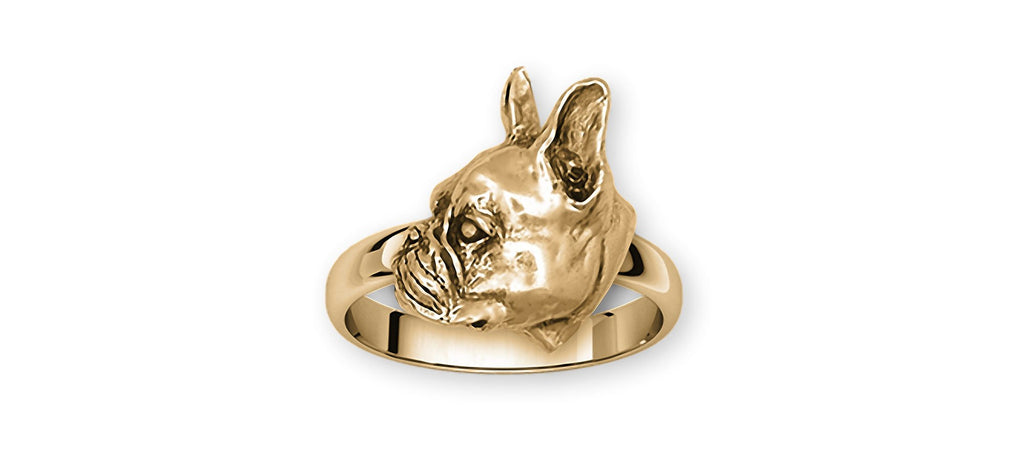 Boston Terrier Charms Boston Terrier Ring 14k Yellow Gold Boston Terrier Jewelry Boston Terrier jewelry