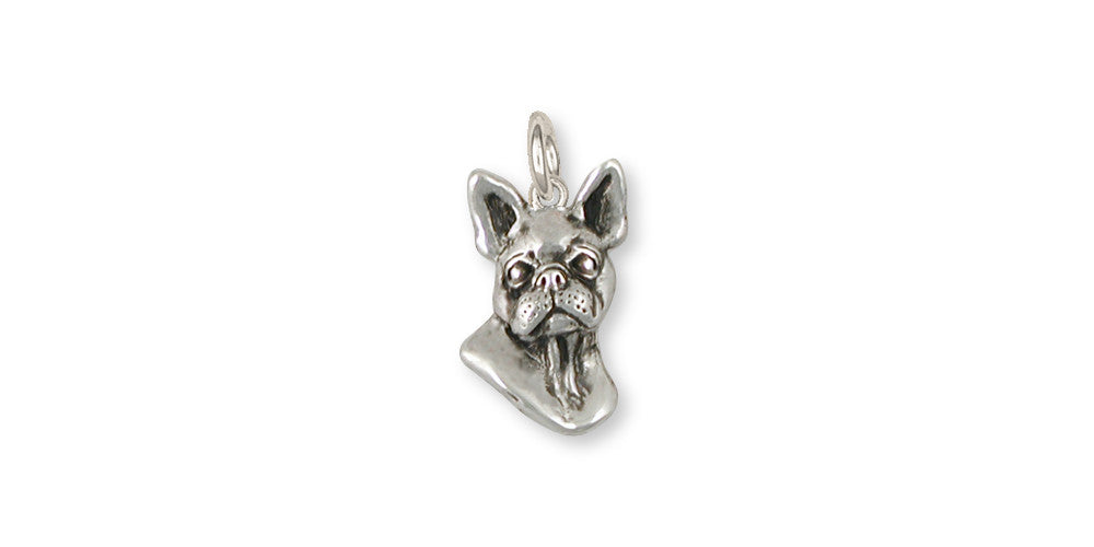 Boston Terrier Charms Boston Terrier Charm Sterling Silver Dog Jewelry Boston Terrier jewelry