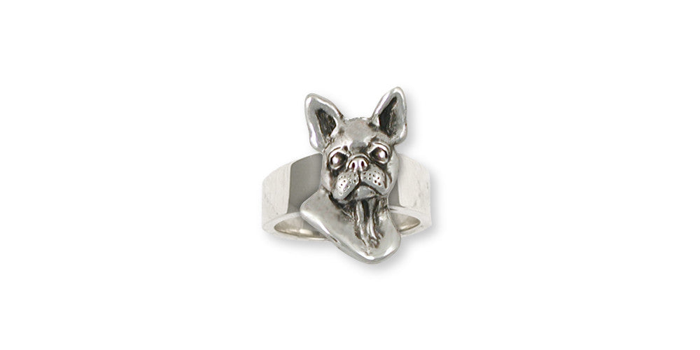 Boston Terrier Charms Boston Terrier Ring Sterling Silver Dog Jewelry Boston Terrier jewelry