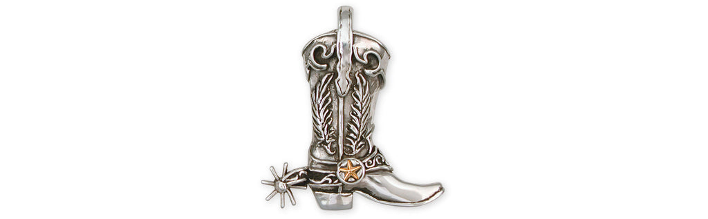 Boot Charms Boot Pendant Sterling Silver Western Boot Jewelry Boot jewelry