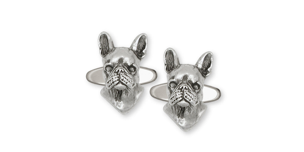 Boston Terrier Charms Boston Terrier Cufflinks Sterling Silver Dog Jewelry Boston Terrier jewelry