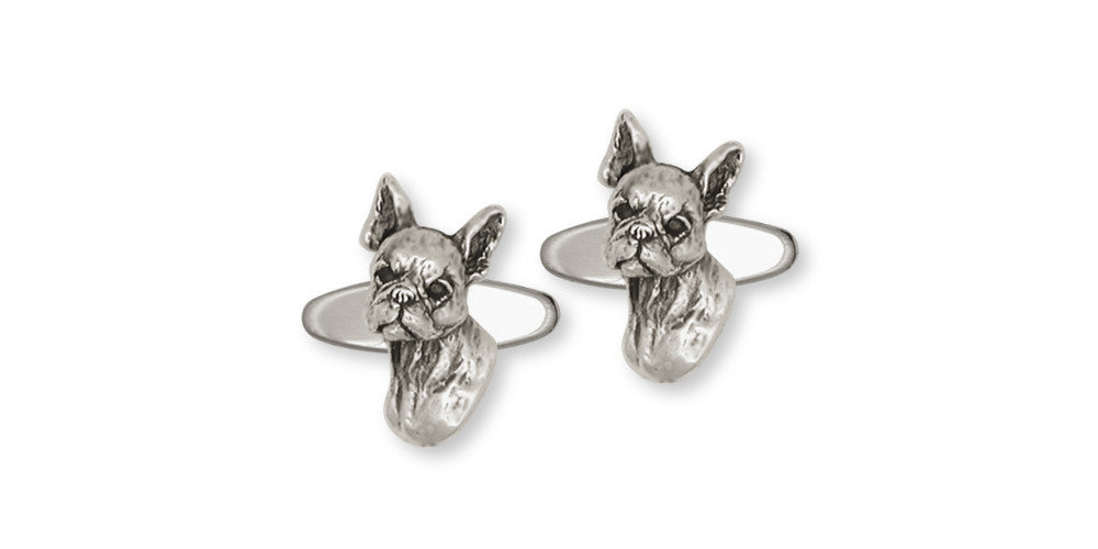 Boston Terrier Charms Boston Terrier Cufflinks Sterling Silver Dog Jewelry Boston Terrier jewelry