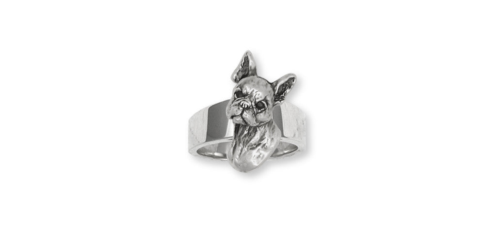 Boston Terrier Charms Boston Terrier Ring Sterling Silver Dog Jewelry Boston Terrier jewelry