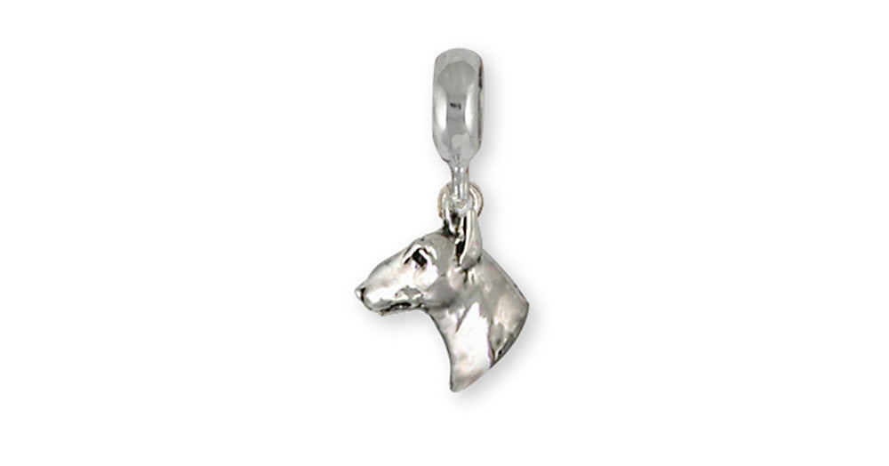 Bull Terrier Charms Bull Terrier Charm Slide Handmade Sterling Silver Dog Jewelry Bull Terrier jewelry
