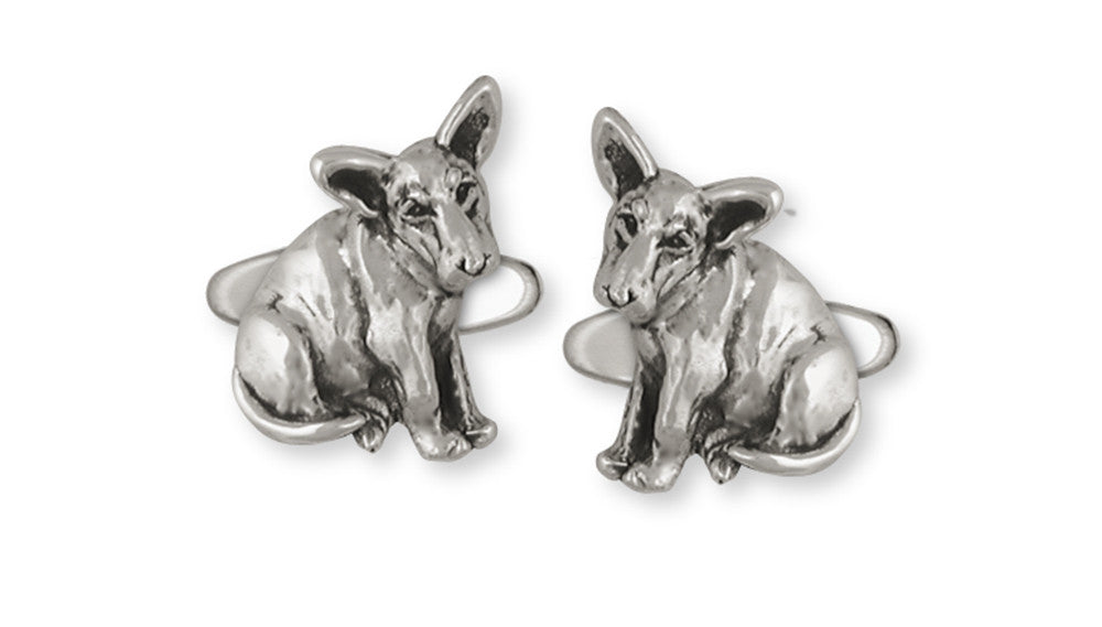 Bull Terrier Charms Bull Terrier Cufflinks Handmade Sterling Silver Dog Jewelry Bull Terrier jewelry