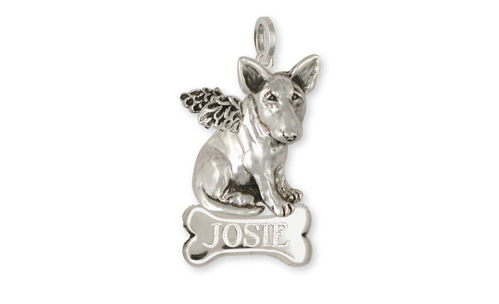 Bull Terrier Angel Charms Bull Terrier Angel Pendant Handmade Sterling Silver Dog Jewelry Bull Terrier angel jewelry