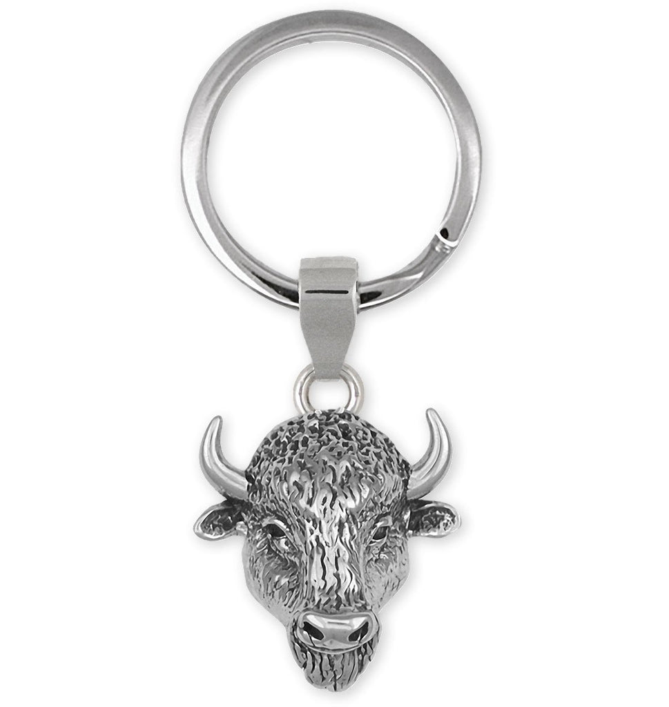 Buffalo Charms Buffalo Key Ring Sterling Silver Bison Jewelry Buffalo jewelry