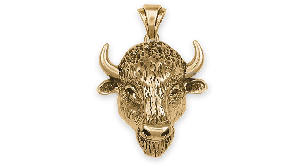 Buffalo Charms Buffalo Pendant 14k Gold Bison Jewelry Buffalo jewelry