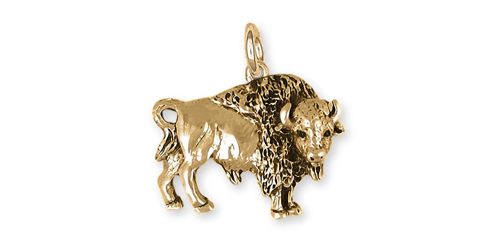 Buffalo Charms Buffalo Charm 14k Gold Bison Jewelry Buffalo jewelry
