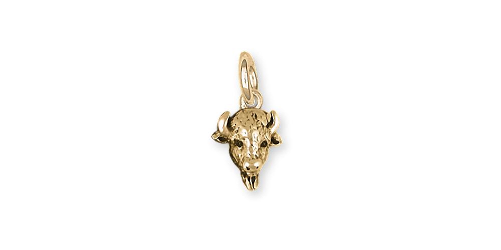Buffalo Charms Buffalo Charm 14k Gold Bison Jewelry Buffalo jewelry