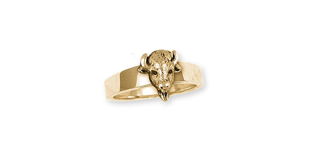 Buffalo Charms Buffalo Ring 14k Gold Bison Jewelry Buffalo jewelry