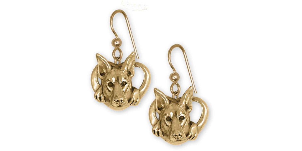 Doberman Pinscher Charms Doberman Pinscher Earrings 14k Gold Vermeil Doberman Jewelry Doberman Pinscher jewelry