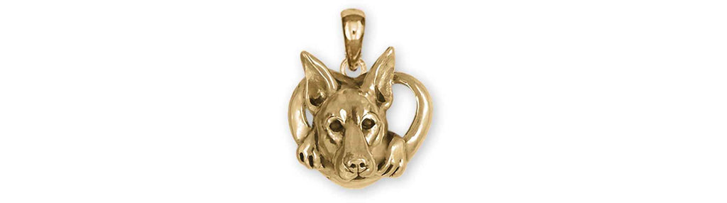 Doberman Pinscher Charms Doberman Pinscher Pendant 14k Gold Vermeil Doberman Jewelry Doberman Pinscher jewelry