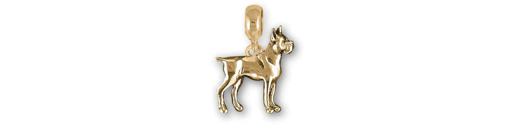 Boxer Charms Boxer Charm Slide 14k Gold Boxer Dog Jewelry Boxer jewelry