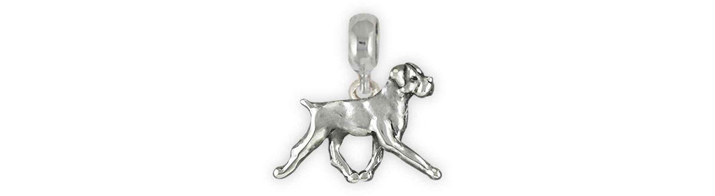 Boxer Charms Boxer Charm Slide Sterling Silver Boxer Dog Jewelry Boxer jewelry