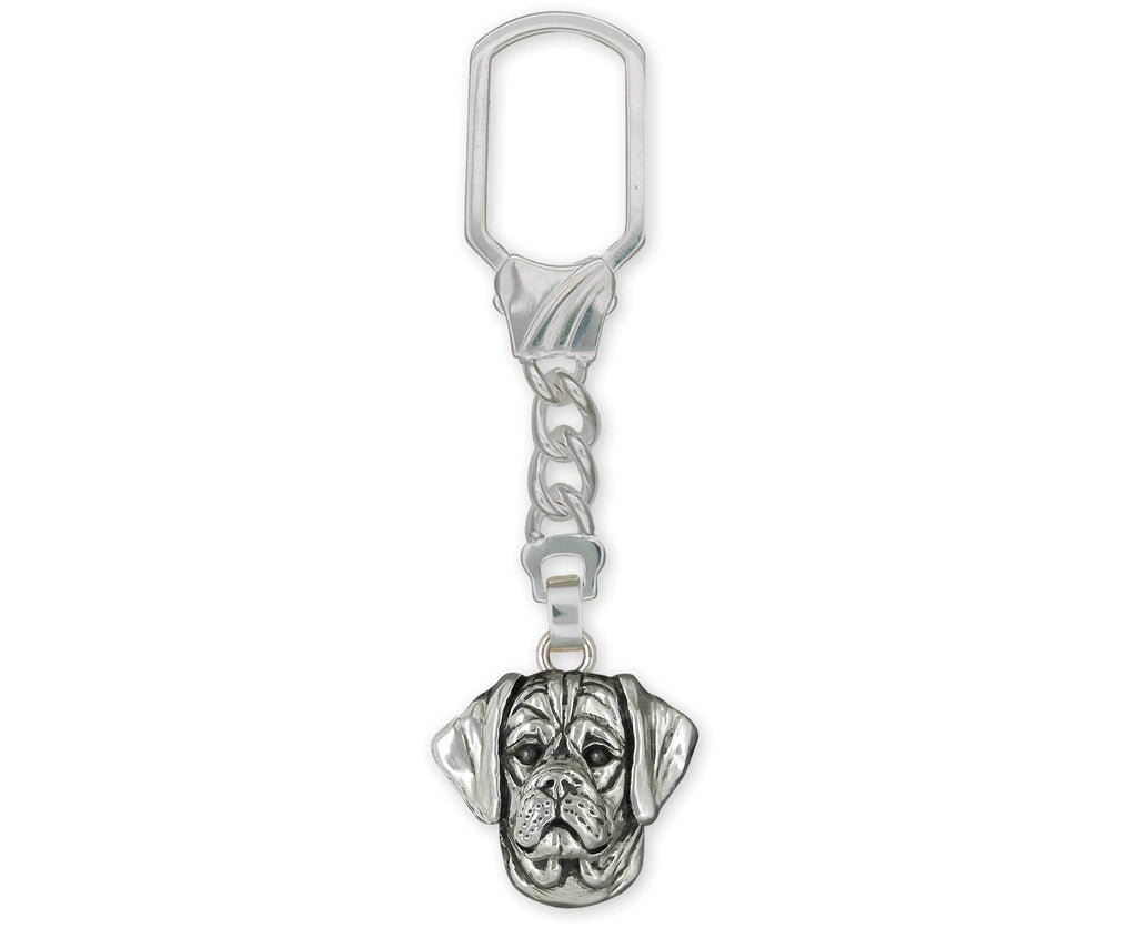 Puggle Charms Puggle Key Ring Sterling Silver Puggle Jewelry Puggle jewelry