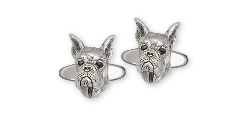 Boxer Charms Boxer Cufflinks Sterling Silver Dog Jewelry Boxer jewelry
