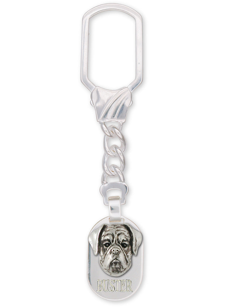 Boxer Charms Boxer Key Ring Sterling Silver Dog Jewelry Boxer jewelry