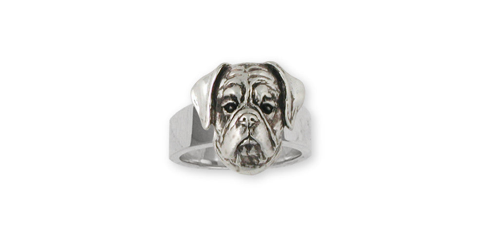 Boxer Charms Boxer Ring Sterling Silver Dog Jewelry Boxer jewelry