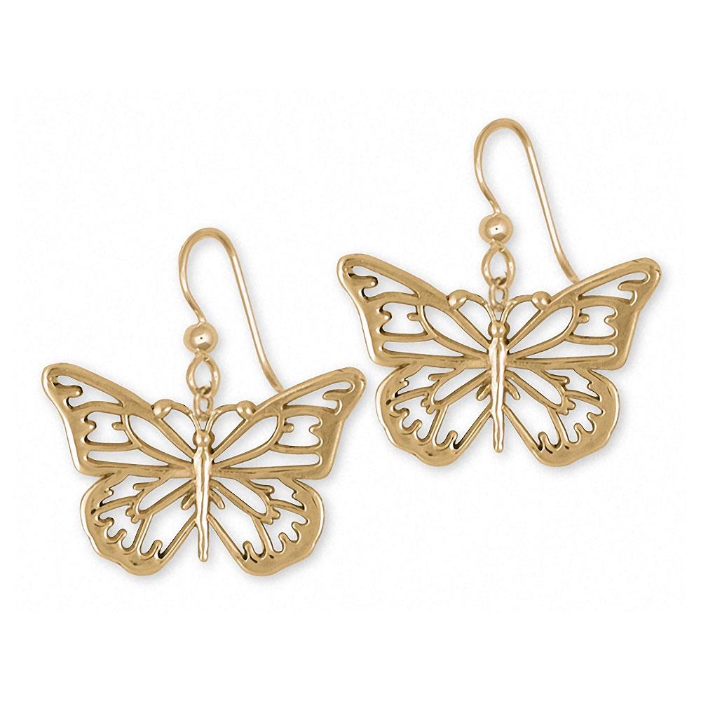 Butterfly Charms Butterfly Earrings 14k Gold Butterfly Jewelry Butterfly jewelry