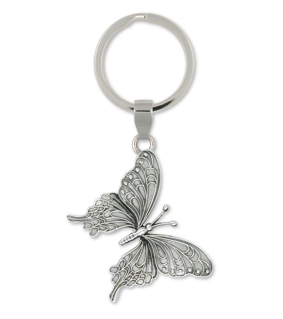 Butterfly Charms Butterfly Key Ring Sterling Silver Butterfly Jewelry Butterfly jewelry