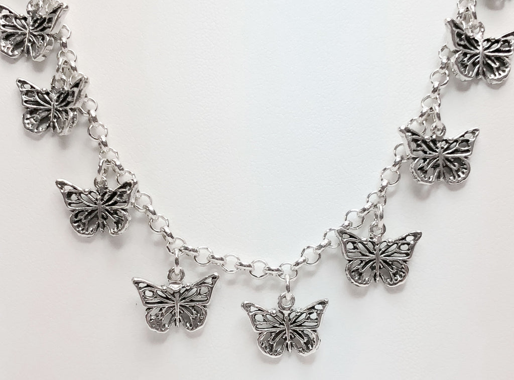 Butterfly Charms Butterfly Necklace Sterling Silver Fashion Jewelry Jewelry Butterfly jewelry