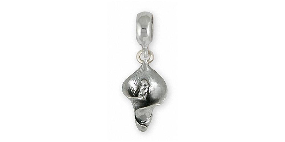 Calla Lily Charms Calla Lily Charm Slide Sterling Silver Flower Jewelry Calla Lily jewelry