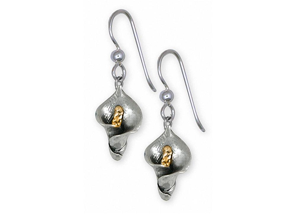 Calla Lily Charms Calla Lily Earrings Silver And Gold Flower Jewelry Calla Lily jewelry