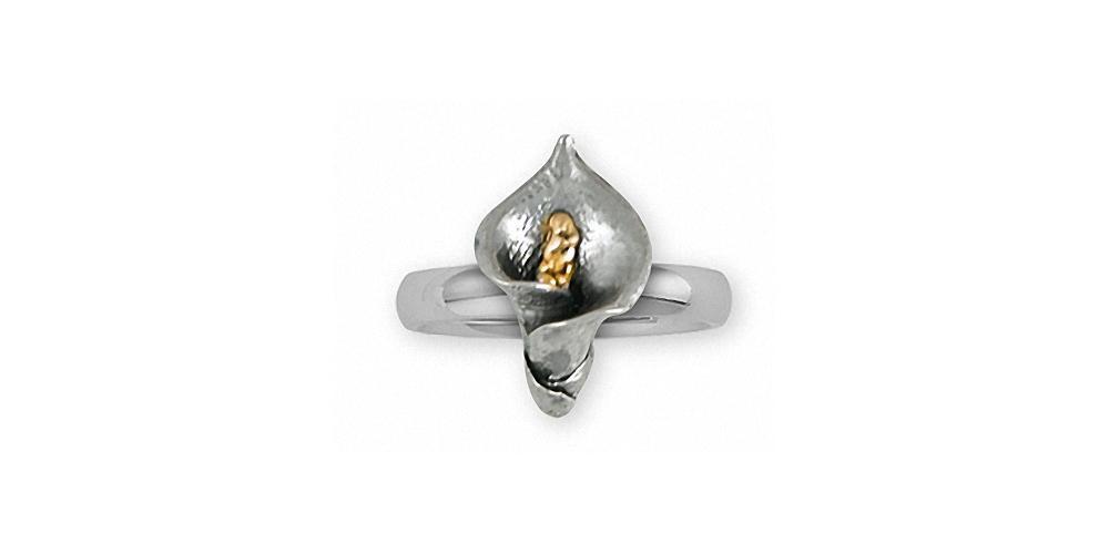 Calla Lily Charms Calla Lily Ring Sterling Silver Flower Jewelry Calla Lily jewelry