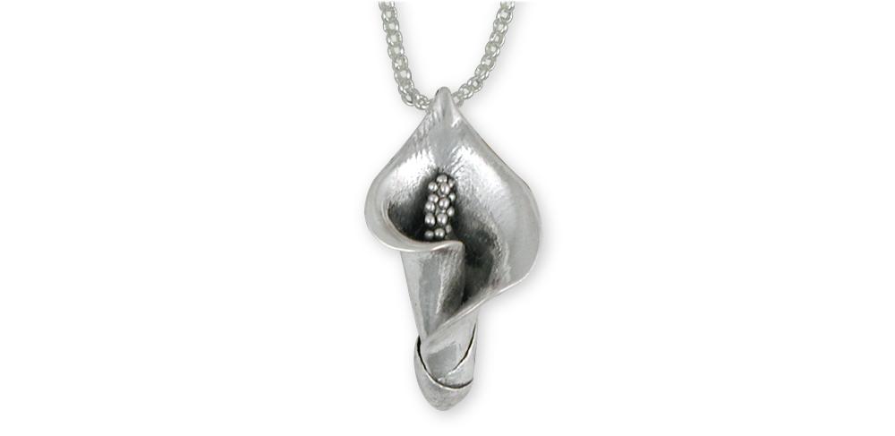 white lily jewelry Calla Lily Flower Necklace Sterling Silver | Esquivel and Fees