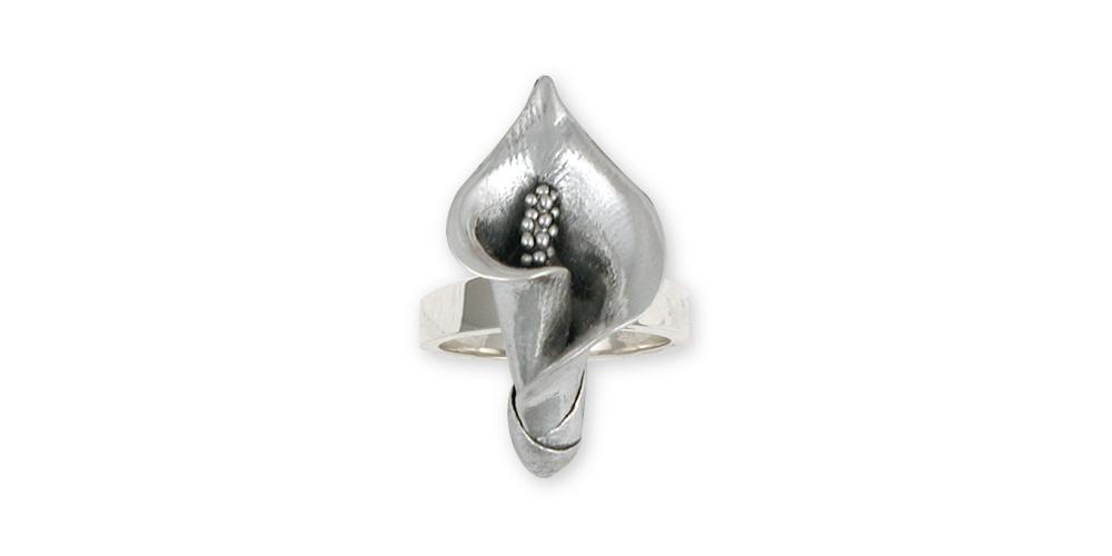 Calla Lily Charms Calla Lily Ring Sterling Silver Flower Jewelry Calla Lily jewelry