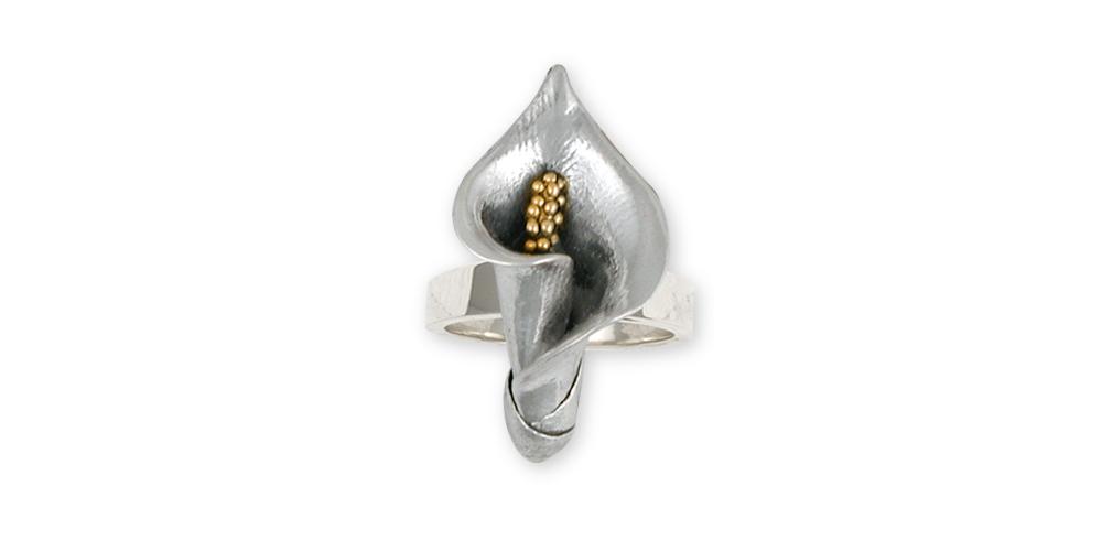 Calla Lily Charms Calla Lily Ring Silver And Gold Flower Jewelry Calla Lily jewelry