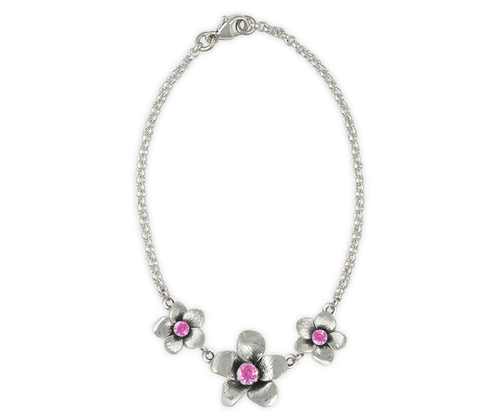 Cherry Blossom Charms Cherry Blossom Bracelet Sterling Silver Flower Jewelry Cherry Blossom jewelry