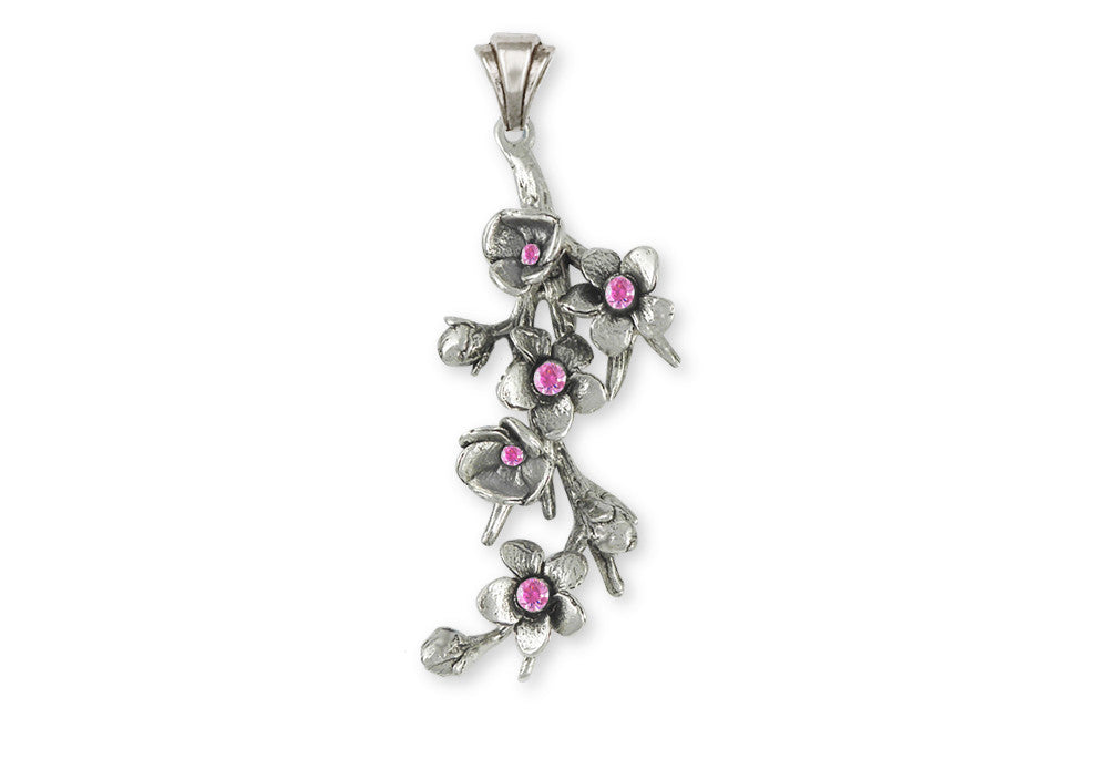 Cherry Blossom Charms Cherry Blossom Pendant Sterling Silver Flower Jewelry Cherry Blossom jewelry