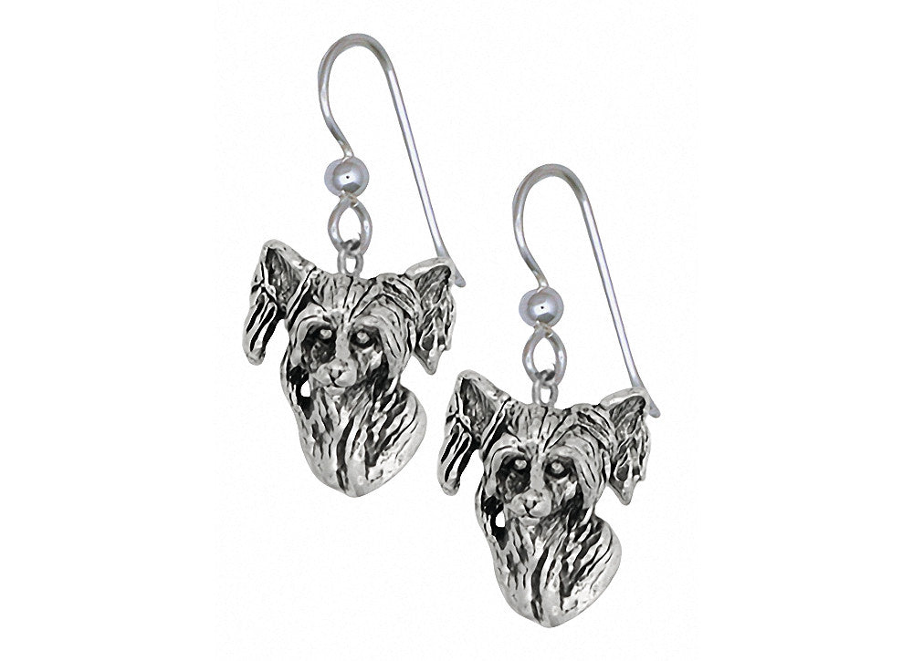 Chinese Crested Charms Chinese Crested Earrings Sterling Silver Dog Jewelry Chinese Crested jewelry