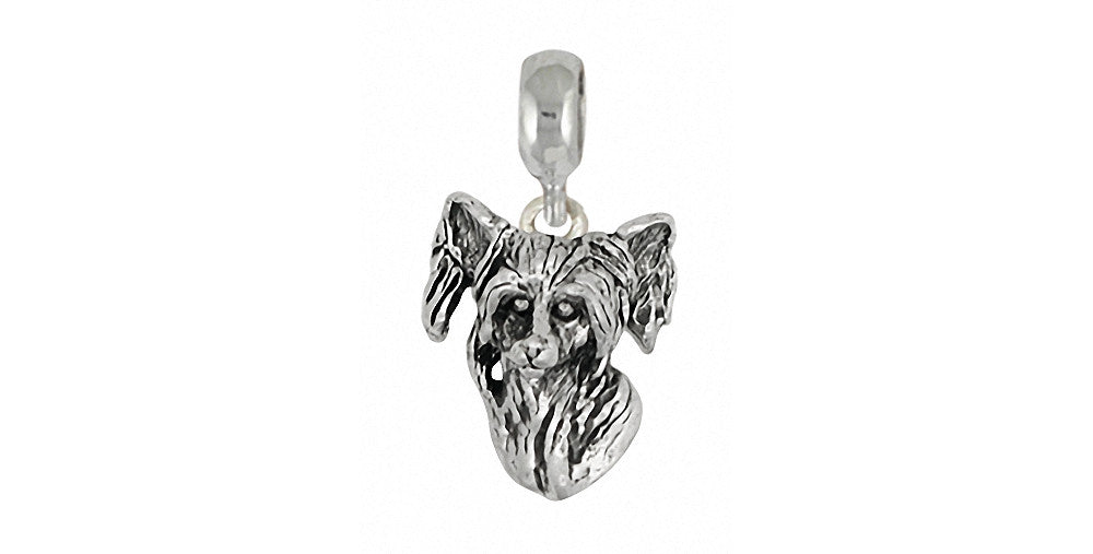 Chinese Crested Charms Chinese Crested Charm Slide Sterling Silver Dog Jewelry Chinese Crested jewelry