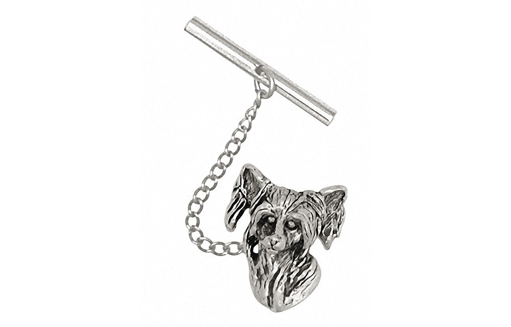 Chinese Crested Charms Chinese Crested Tie Tack Sterling Silver Dog Jewelry Chinese Crested jewelry