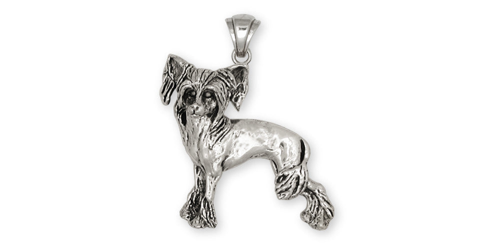 Chinese Crested Charms Chinese Crested Pendant Sterling Silver Dog Jewelry Chinese Crested jewelry