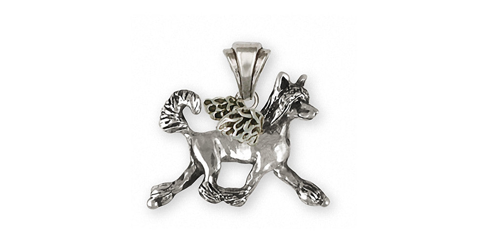 Chinese Crested Charms Chinese Crested Pendant Sterling Silver Dog Jewelry Chinese Crested jewelry