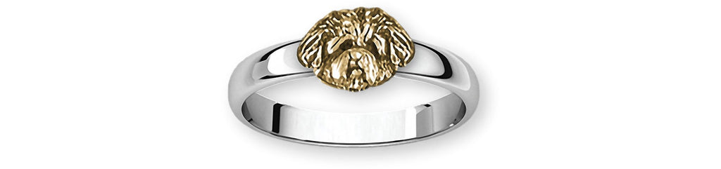 Coton De Tulear Charms Coton De Tulear Ring Silver And 14k Gold Coton De Tulear Jewelry Coton De Tulear jewelry