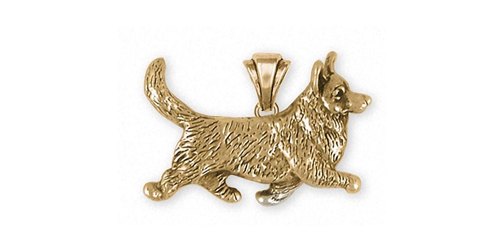 Corgi Charms Corgi Pendant 14k Gold Dog Jewelry Corgi jewelry