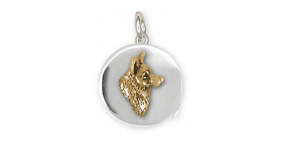 Corgi Charms Corgi Charm Silver And 14k Gold Dog Jewelry Corgi jewelry