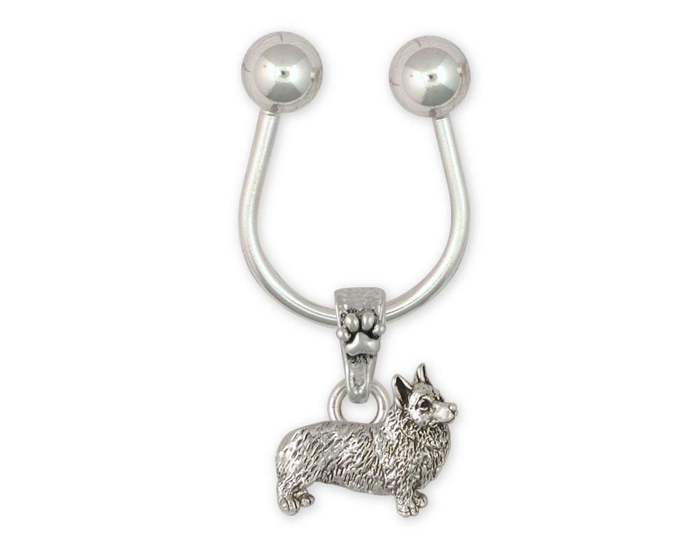 Corgi Charms Corgi Key Ring Sterling Silver Dog Jewelry Corgi jewelry
