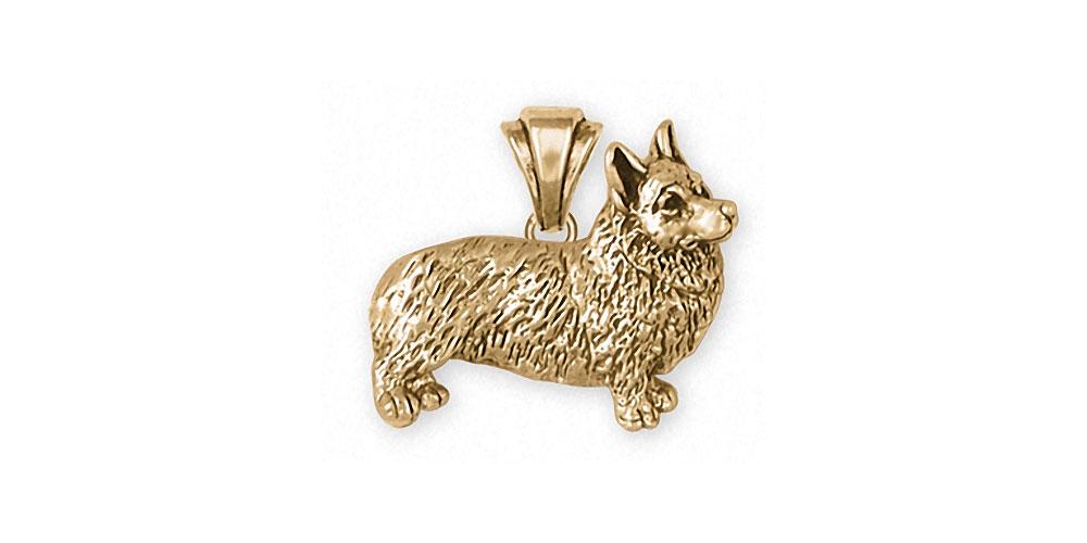 Corgi Charms Corgi Pendant 14k Gold Dog Jewelry Corgi jewelry