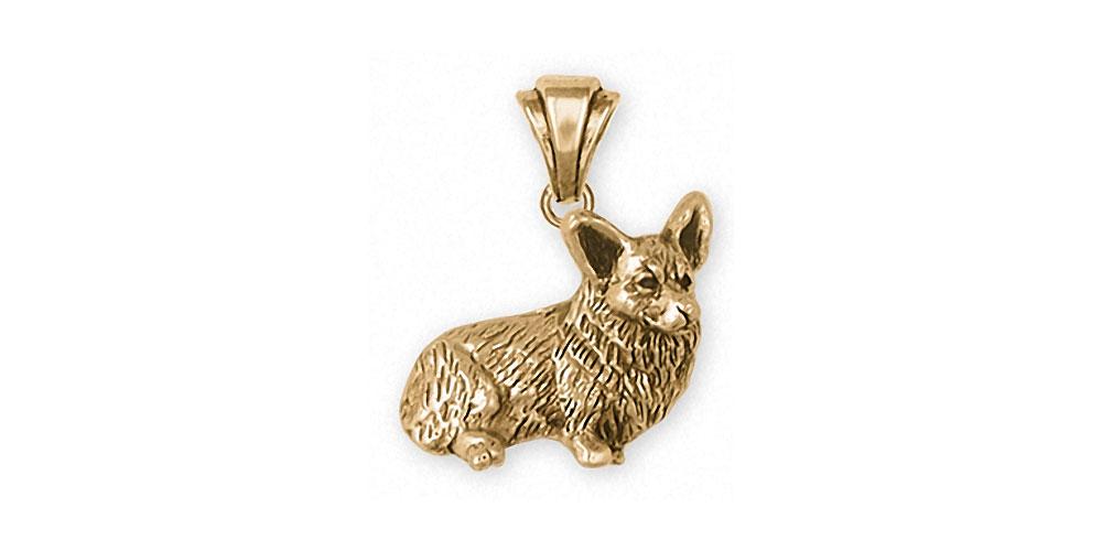 Corgi Charms Corgi Pendant 14k Gold Dog Jewelry Corgi jewelry