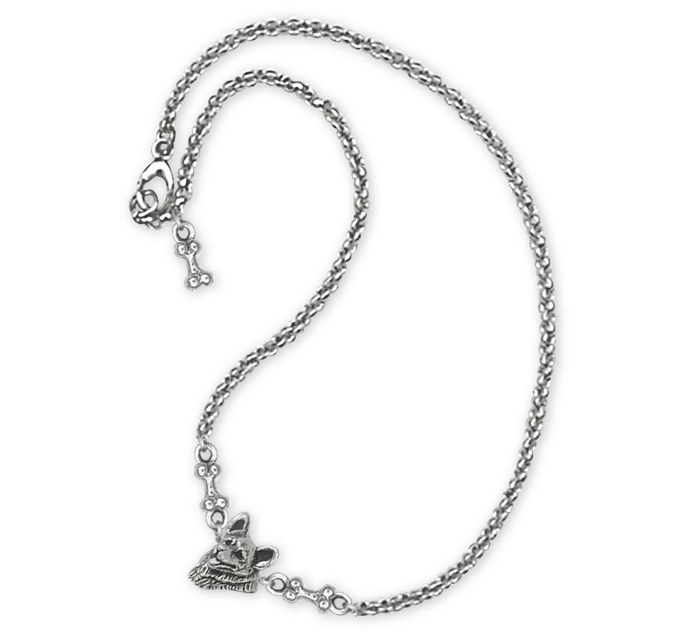 Corgi Charms Corgi Ankle Bracelet Sterling Silver Dog Jewelry Corgi jewelry