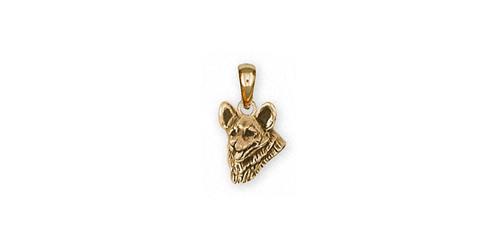 Corgi Charms Corgi Pendant 14k Gold Dog Jewelry Corgi jewelry