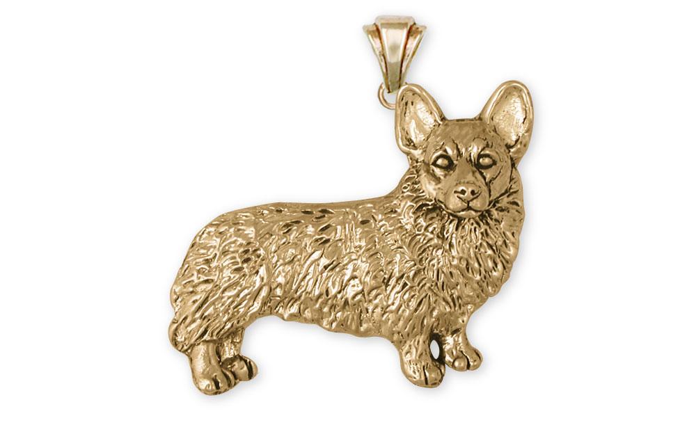 Corgi Charms Corgi Pendant 14k Gold Dog Jewelry Corgi jewelry